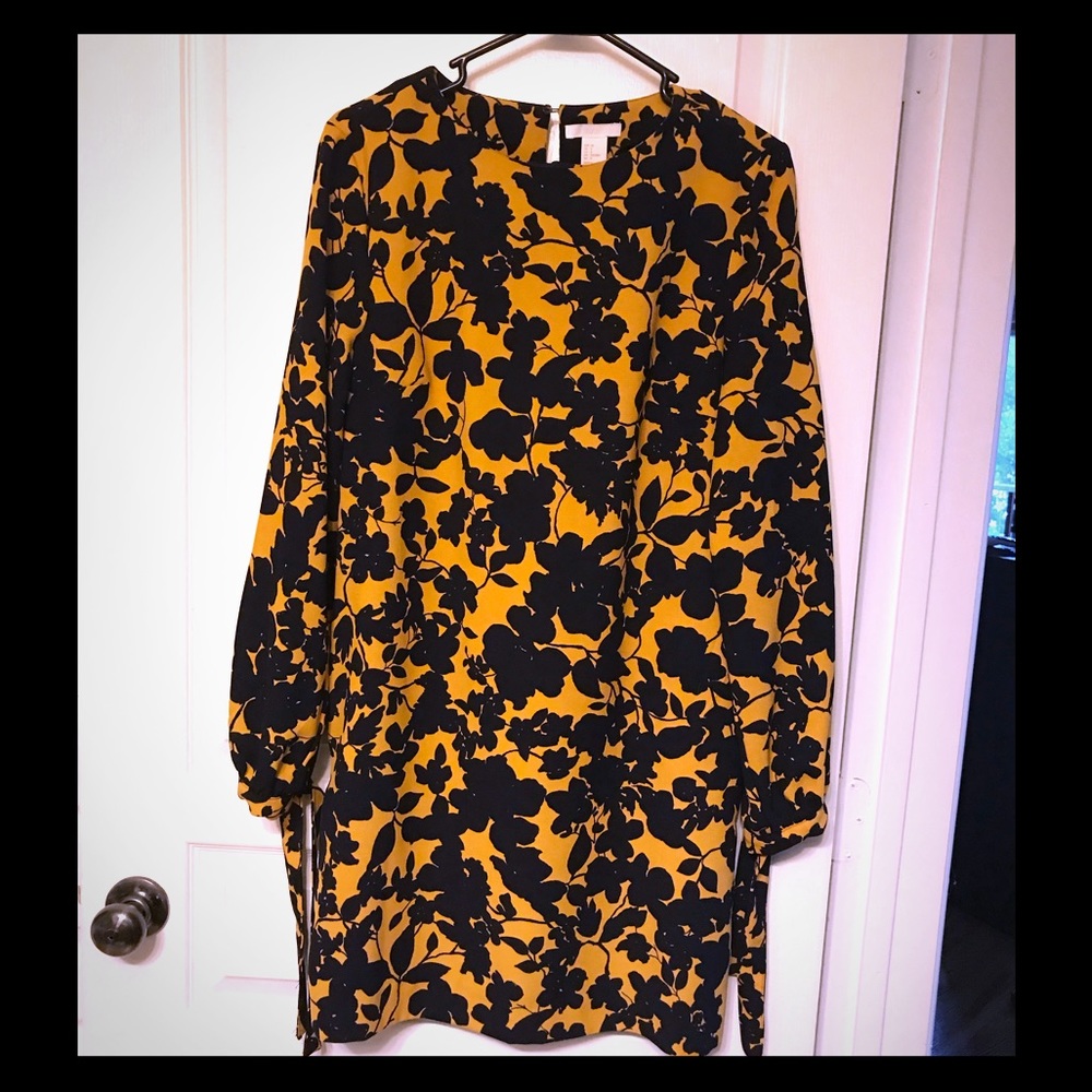 H&M mustard mini dress